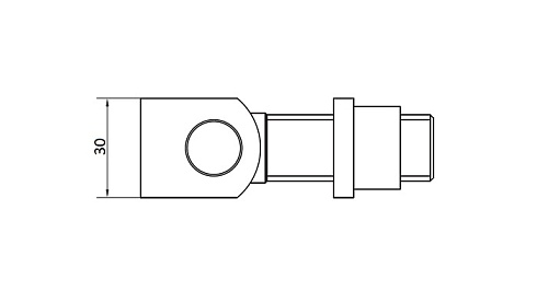 Комплектующие для распашных ворот Петля CAME H 18 регулируемая с гайкой, 42-68 мм, М18, приваривание в Апшеронске