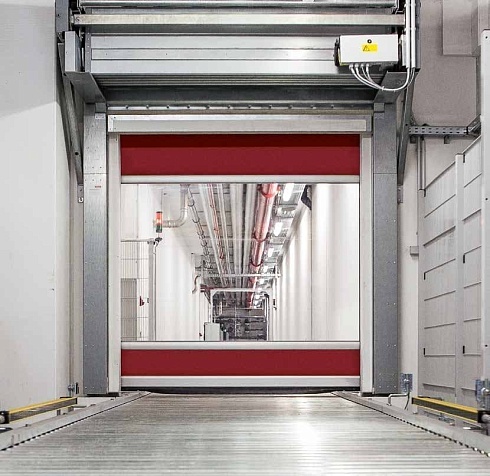 Тонкие скоростные ворота Hormann V 3009 Conveyor для подъемно-транспортного оборудования