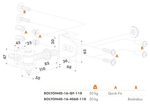 Купить Прикручиваемая петля Locinox (Бельгия) BOLTON4D-16-QF — для калитки и ворот в Апшеронске